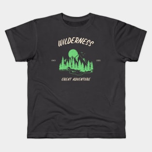 Wilderness Adventure Hiking Camping Outdoors Kids T-Shirt